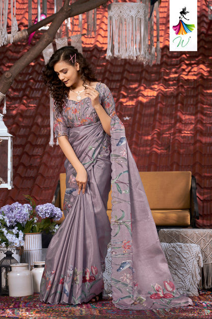 Essence Kota Doriya Digital Floral Print Sari