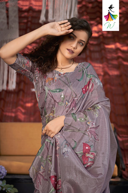 Essence Kota Doriya Digital Floral Print Sari