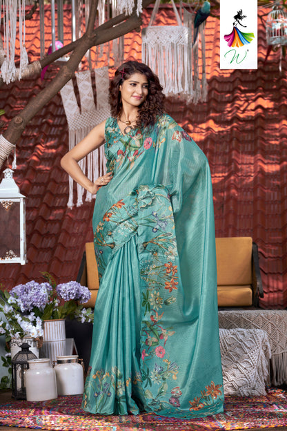 Essence Kota Doriya Digital Floral Print Sari