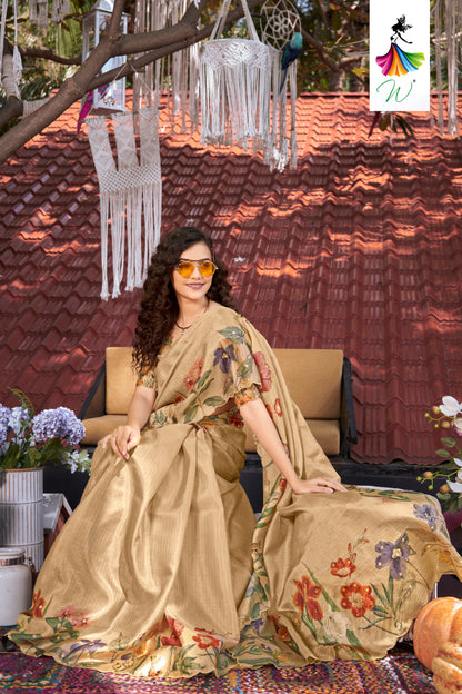 Essence Kota Doriya Digital Floral Print Sari